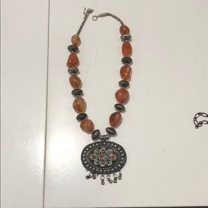 Boho style tribal necklace jewelry outfit chain